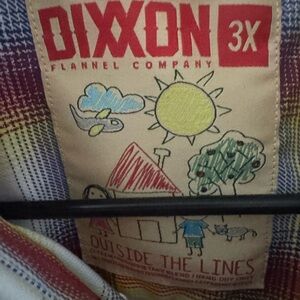 DIXXON Multicolor Plaid Flannel Shirt 3X out side the lines